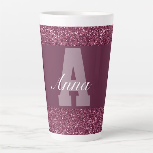 Speciale typografie, gepersonaliseerd microgram latte mok (Voorkant)