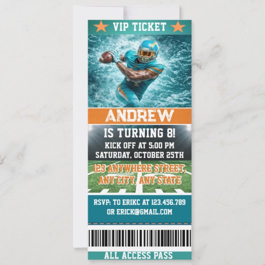 Speciale Uitgave Voetbal Ticket Verjaardag Kaart (Voorkant)