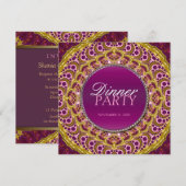 Speciale uitnodiging exotische oostelijke diner-pa (Voorkant / Achterkant)