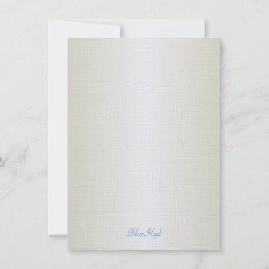 Speciale uitnodiging op zaterdag in Blue Hydrangea (Achterkant)