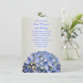 Speciale uitnodiging op zaterdag in Blue Hydrangea (Staand voorkant)