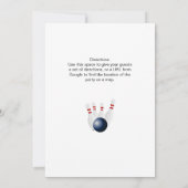 Speciale uitnodiging van 50e verjaardag - Bowling  (Achterkant)