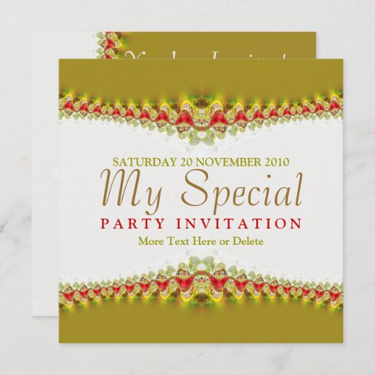 Speciale uitnodiging van Delicate Lace (Voorkant / Achterkant)