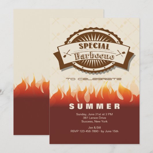 Speciale uitnodiging voor barbecues (Voorkant / Achterkant)