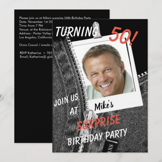 Speciale uitnodiging voor Big Birthday (Voorkant / Achterkant)