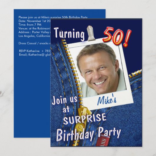 Speciale uitnodiging voor Big Birthday (Voorkant / Achterkant)