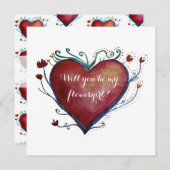 Speciale uitnodiging voor bloemmeisje (Voorkant / Achterkant)