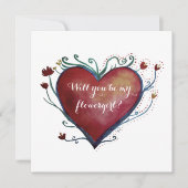 Speciale uitnodiging voor bloemmeisje (Voorkant)