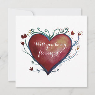 Speciale uitnodiging voor bloemmeisje