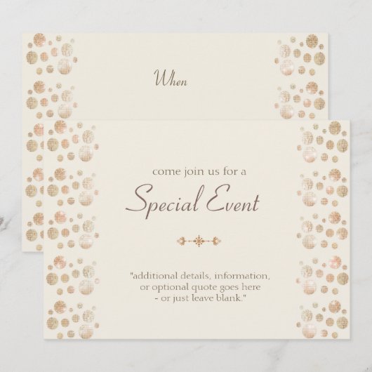 Speciale uitnodiging voor evenementen (Voorkant / Achterkant)