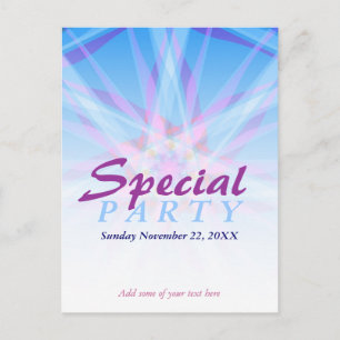 Speciale uitnodiging voor feest template briefkaar briefkaart