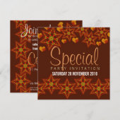 Speciale uitnodiging voor Orangey Goodness Party (Voorkant / Achterkant)