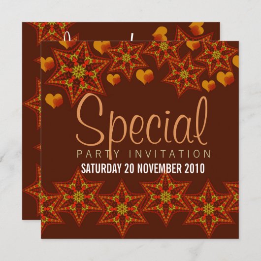 Speciale uitnodiging voor Orangey Goodness Party (Voorkant / Achterkant)