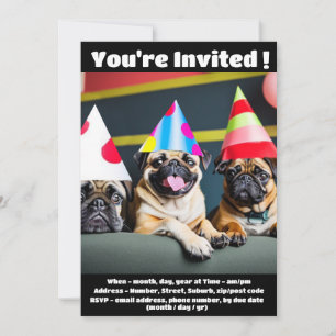Speciale uitnodiging voor Pug-hond