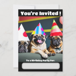 Speciale uitnodiging voor Pug-hond