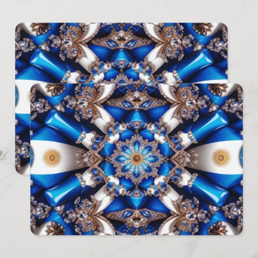 Speciale uitnodigingen met Argentijns design (Voorkant / Achterkant)