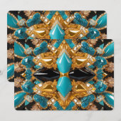 Speciale uitnodigingen met Bahamas Design (Voorkant / Achterkant)