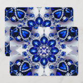 Speciale uitnodigingen met Blue White Design (Voorkant / Achterkant)