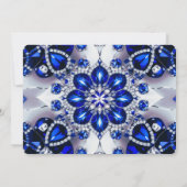 Speciale uitnodigingen met Blue White Design (Achterkant)