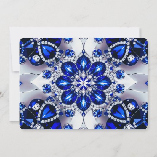 Speciale uitnodigingen met Blue White Design (Voorkant)