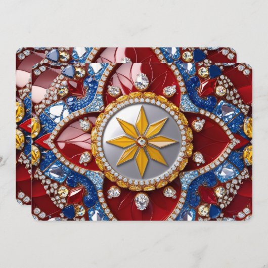 Speciale uitnodigingen met Colombian Design (Voorkant / Achterkant)