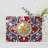 Speciale uitnodigingen met Colombian Design (Staand voorkant)