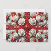 Speciale uitnodigingen met Engelse Rozen (Achterkant)