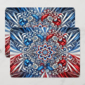 Speciale uitnodigingen met Franse kleuren Design (Voorkant / Achterkant)