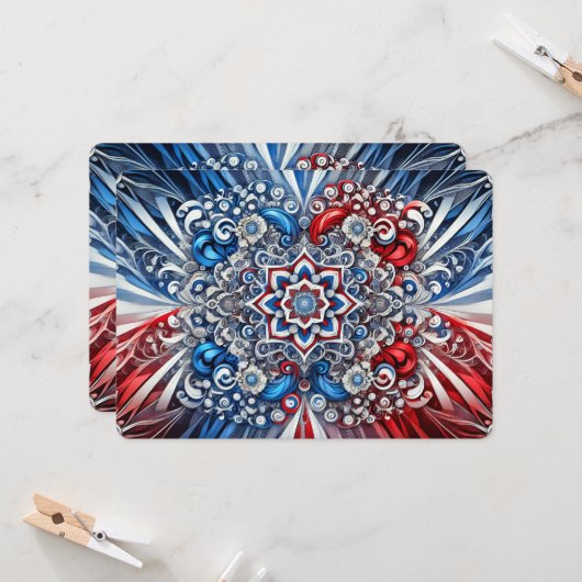 Speciale uitnodigingen met Franse kleuren Design (Voorkant / Achterkant in situ)