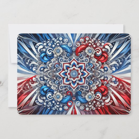 Speciale uitnodigingen met Franse kleuren Design (Voorkant)