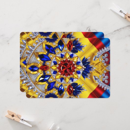 Speciale uitnodigingen met Roemeens design (Voorkant / Achterkant in situ)