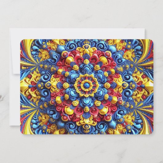 Speciale uitnodigingen met Roemeens Kleuren Design (Voorkant)