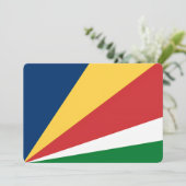 Speciale uitnodigingen met Seychellen Design (Staand voorkant)