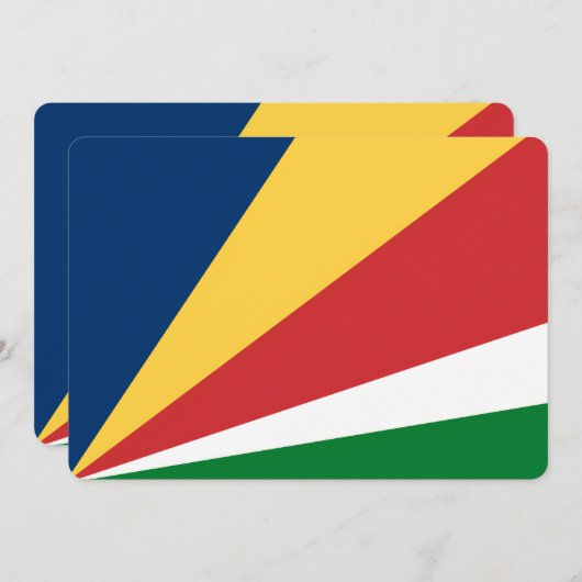 Speciale uitnodigingen met Seychelles Design (Voorkant / Achterkant)