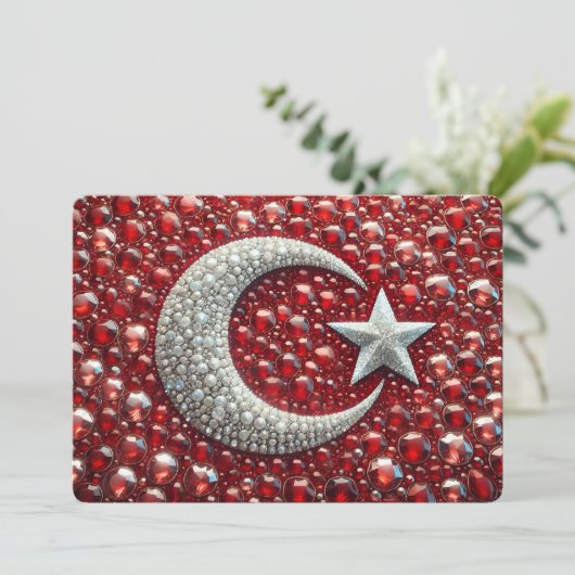 Speciale uitnodigingen met Turks Design (Staand voorkant)