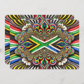 Speciale uitnodigingen met Zuid-Afrikaans design (Voorkant / Achterkant)