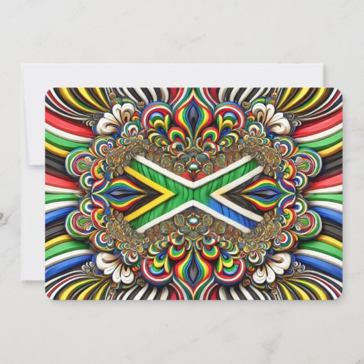 Speciale uitnodigingen met Zuid-Afrikaans design (Voorkant)