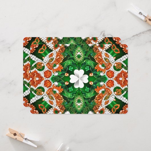 Speciale uitnodigingen voor Ireland Colors Design (Voorkant / Achterkant in situ)