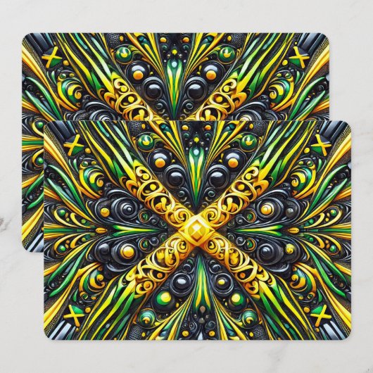 Speciale uitnodigingen voor Jamaican Design (Voorkant / Achterkant)