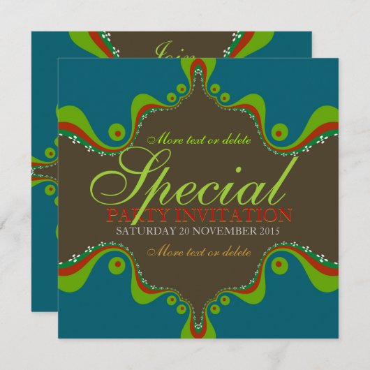 Speciale uitnodigingen voor Oost-godin (Voorkant / Achterkant)