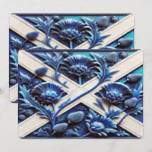 Speciale uitnodigingen voor Scottish Thistles (Voorkant / Achterkant)