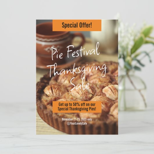 Speciale uitverkoop promotie festival bewerkbaar   kaart (Staand voorkant)