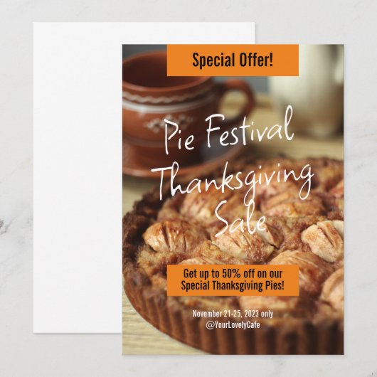 Speciale uitverkoop promotie festival bewerkbaar kaart (Voorkant / Achterkant)