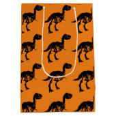 Speciale unieke dinosaurus skelet cadeau tas medium cadeauzakje (Achterkant)