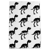 Speciale unieke dinosaurus skelet cadeau tas medium cadeauzakje (Achterkant)