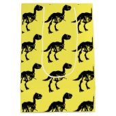 Speciale unieke dinosaurus skelet cadeau tas medium cadeauzakje (Achterkant)