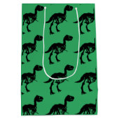 Speciale unieke dinosaurus skelet cadeau tas medium cadeauzakje (Achterkant)