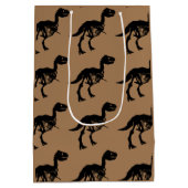 Speciale unieke dinosaurus skelet cadeau tas medium cadeauzakje (Achterkant)