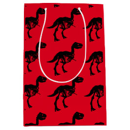 Speciale unieke dinosaurus skelet cadeau tas medium cadeauzakje