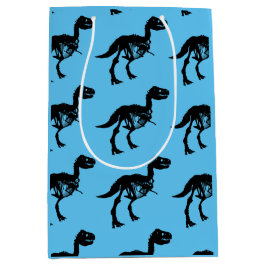 Speciale unieke dinosaurus skelet cadeau tas medium cadeauzakje